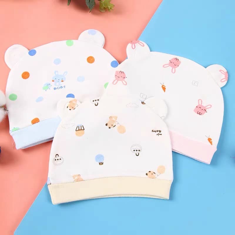 น่ารักหมวก0-3 เดือน หมวกเด็กแรกเกิด สีพาสเทล ผ้าฝ่าย นิ่ม ใส่สบาย งานพรีเมี่ยม รูปที่ 2