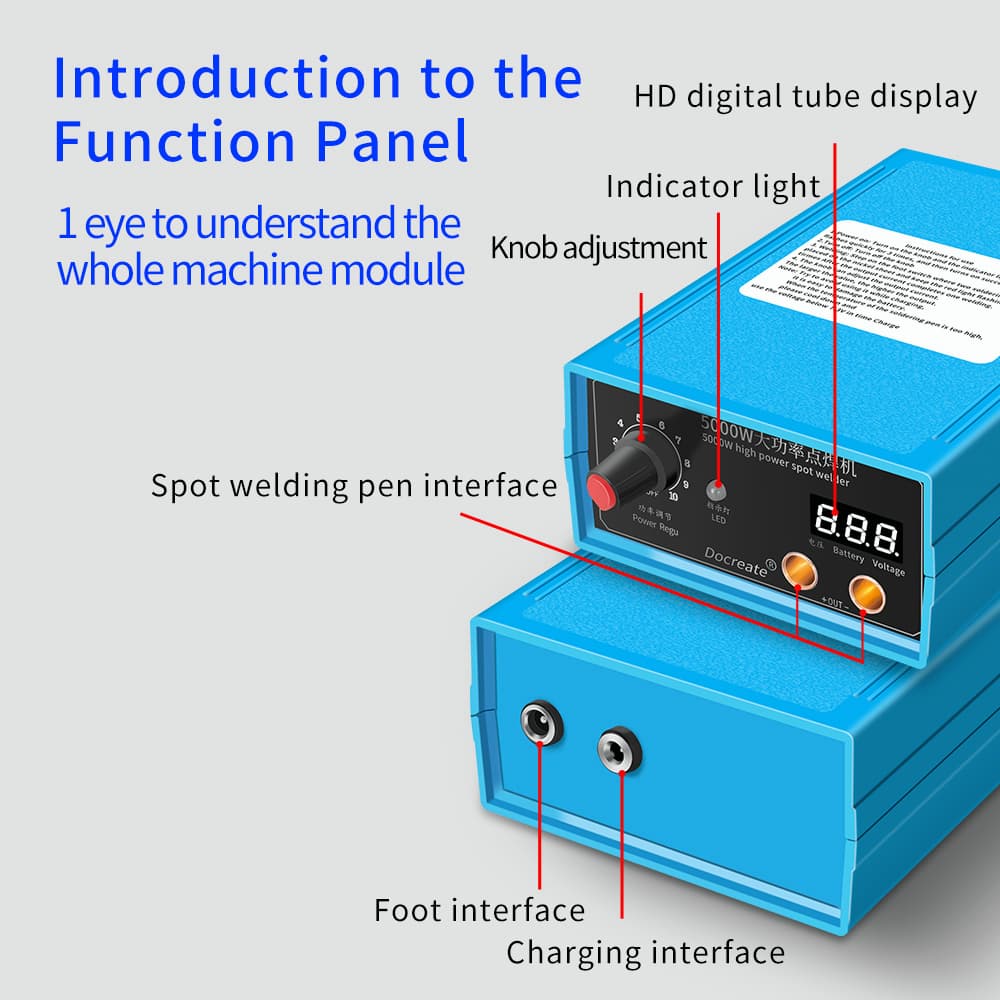 Spot welder เครื่องเชื่อม8000W/5000W mini เย็บปากกา DIYชุด18650 แบตเตอรี่แบบพกพาเครื่องมือเชื่อมเชื่อม 0.15/0.20 นิกเก รูปที่ 7