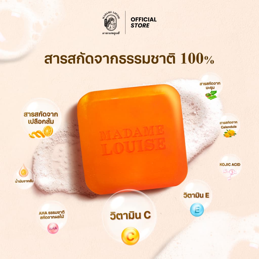 BRIGHTAMIN SOAP สบู่แห่งความอ่อนเยาว์ ขนาด 120 กรัม รูปที่ 4