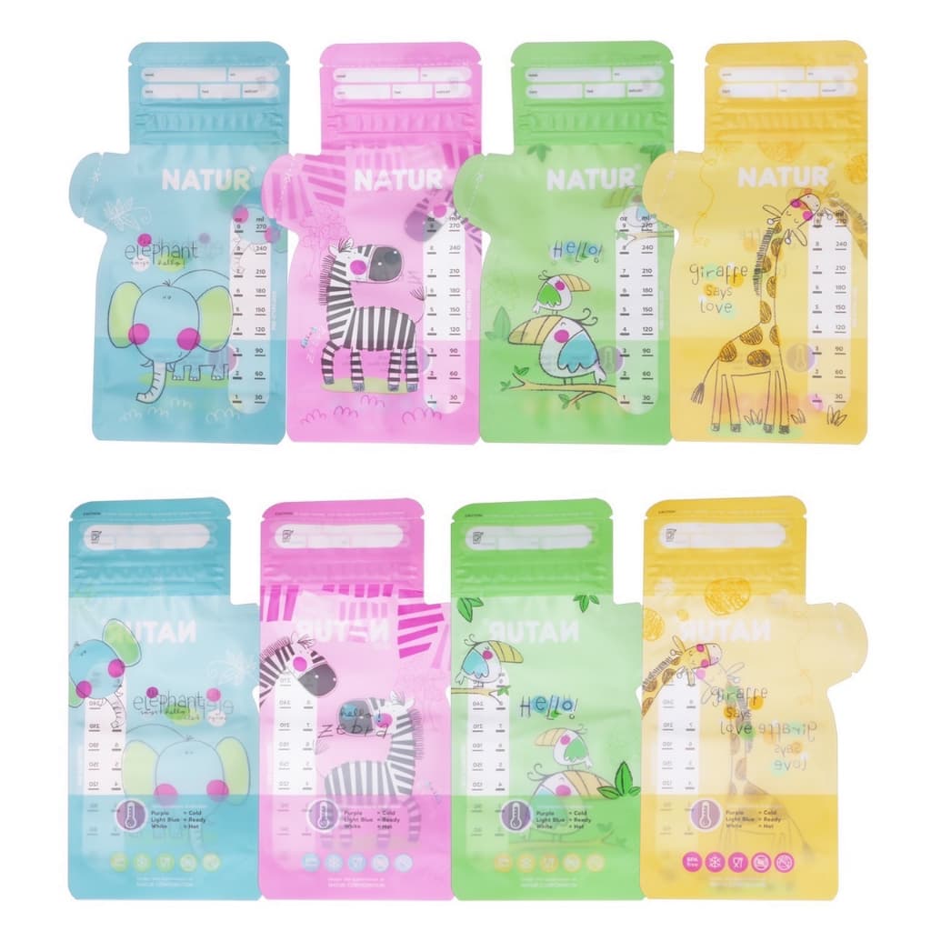 Natur เนเจอร์ ถุงเก็บน้ำนมแม่ มี 4 ลาย คลนะในกล่อง 5 oz 30 ถุง / 9 oz 25 ถุง รูปที่ 4