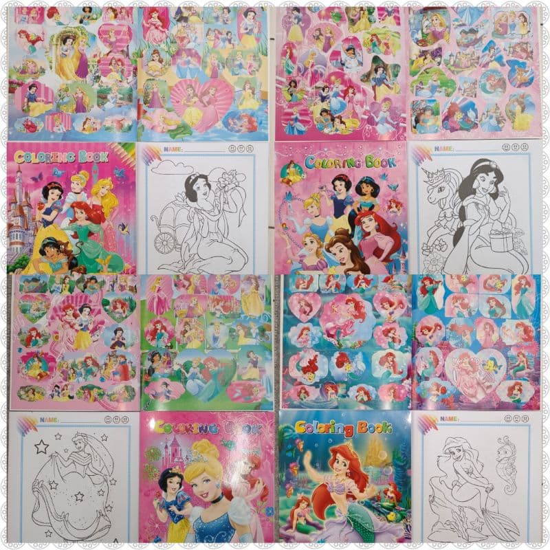 หนังสือระบายสี พร้อมสติ๊กเกอร์ในเล่ม ลายลิขสิทธิ์ รูปที่ 6
