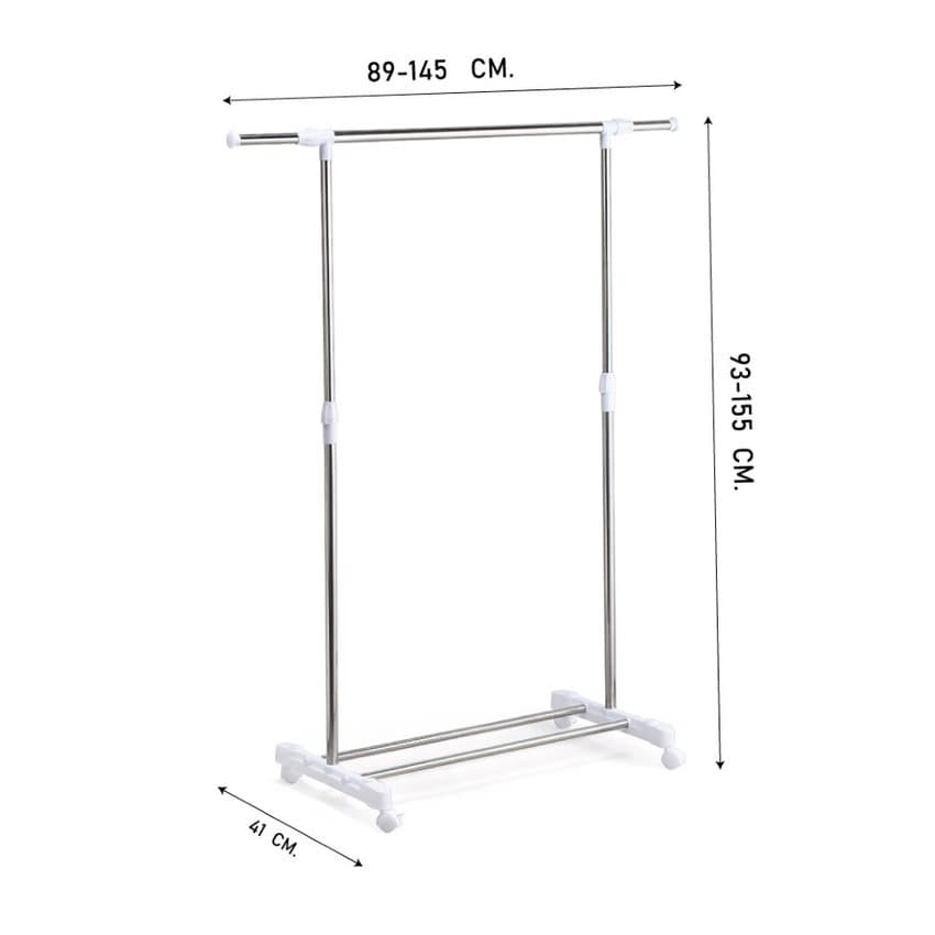 โลตัส ราวแขวนผ้าแบบบาร์เดี่ยว และแบบบาร์คู่ สีขาว LOTUSS CLOTHES RACK SINGLE BAR AND DOUBLE BAR TYPE WHITE รูปที่ 5