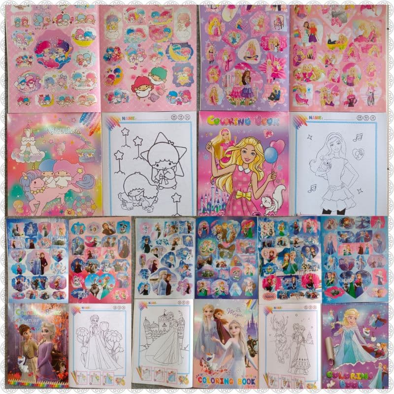 หนังสือระบายสี พร้อมสติ๊กเกอร์ สมุดระบายสี ลายลิขสิทธิ์ รูปที่ 7