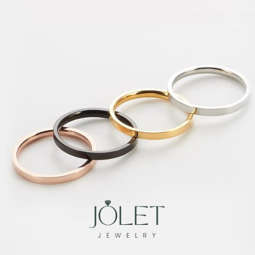 jolet แหวนสแตนเลส สีดำเหลี่ยม หนา 1 mm 2 mm 3 mm ไม่บิด ไม่เบี้ยว แข็งแรง ทนทาน ไม่ลอก ไม่ดำ แหวนคู่ รูปที่ 4