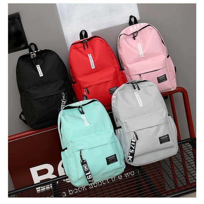 B-136🔥พร้อมส่ง กระเป๋าเป้ สะพายหลัง กระเป๋าแฟชั่น ความจุขนาดใหญ่เวอร์ชั่นเกาหลีของกระเป๋าเป้สะพายหลัง นักเรียนแฟชั่น