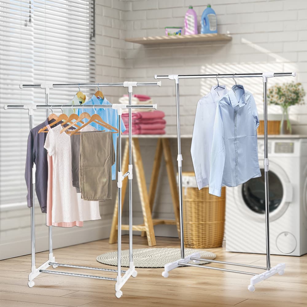 โลตัส ราวแขวนผ้าแบบบาร์เดี่ยว และแบบบาร์คู่ สีขาว LOTUSS CLOTHES RACK SINGLE BAR AND DOUBLE BAR TYPE WHITE รูปที่ 9