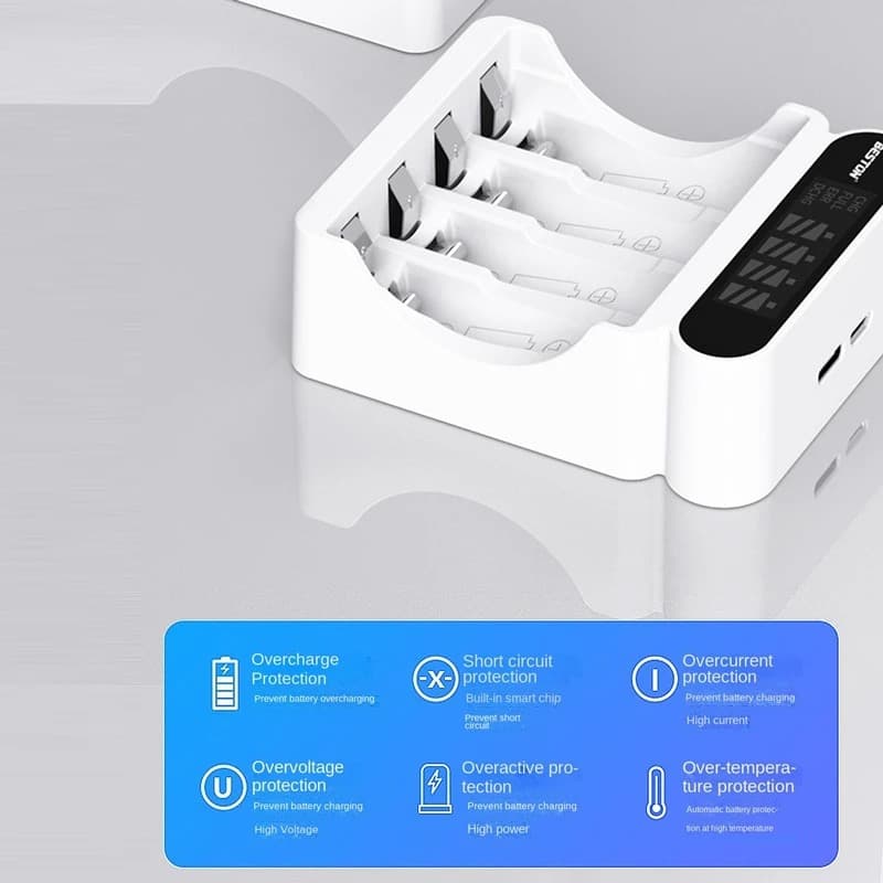 Beston Battery Charger เครื่องชาร์จถ่าน AA AAA 4 ก้อน หน้าจอLCD ดู%ได้ ที่มีคุณภาพสูง รูปที่ 3