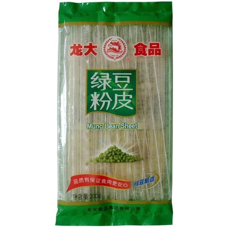 วุ้นเส้นถั่วเขียว เหนียวนุ่ม อร่อย ซุปหม้อไฟ ซอสเย็น 200g龙大绿豆粉皮 รูปที่ 1