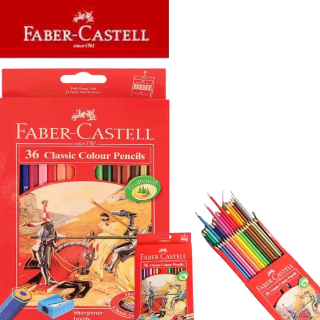 แท้/ชุดเดียวราคาส่ง Faber-Castel สีไม้ ดินสอสี เฟเบอร์คาสเทล ขนาด 12สี/24สี/36สี/48สี ระบายสี ดินสอ รูปที่ 4