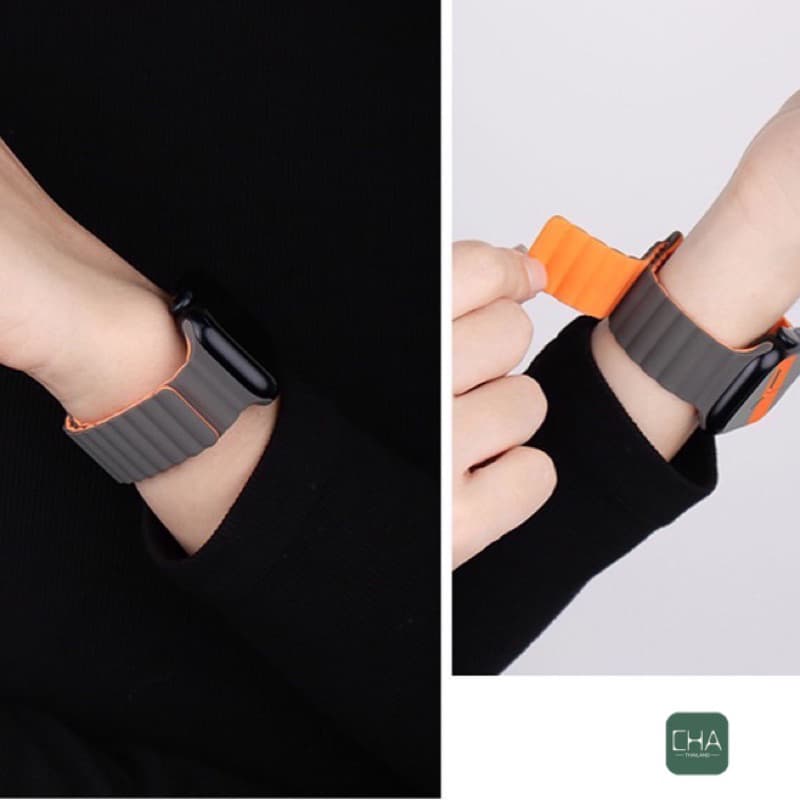 สาย smart watch 40/44/45/41/46/38มม สายนาฬิกา smart watch 11 10 9 8 ultra 7 6 5 4 3 นิ่ม เเบบเเม่เหล็ก a01 A-star รูปที่ 4