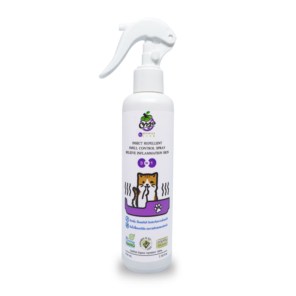 Orga Organic Pets สเปรย์ 3 IN 1 สำหรับหมา แมว ขนสั้นและยาว สเปรย์ทำความสะอาด ไล่แมลง ขจัดกลิ่น รูปที่ 2