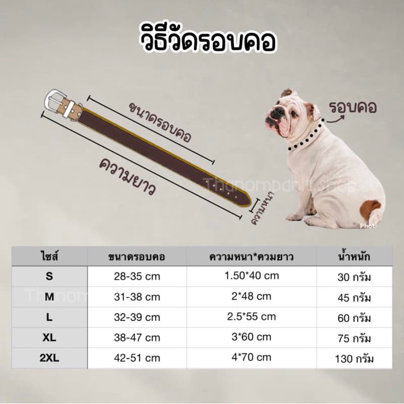 ปลอกคอหมา ปลอกคอสุนัข เชือกไนล่อน !! รูปที่ 2