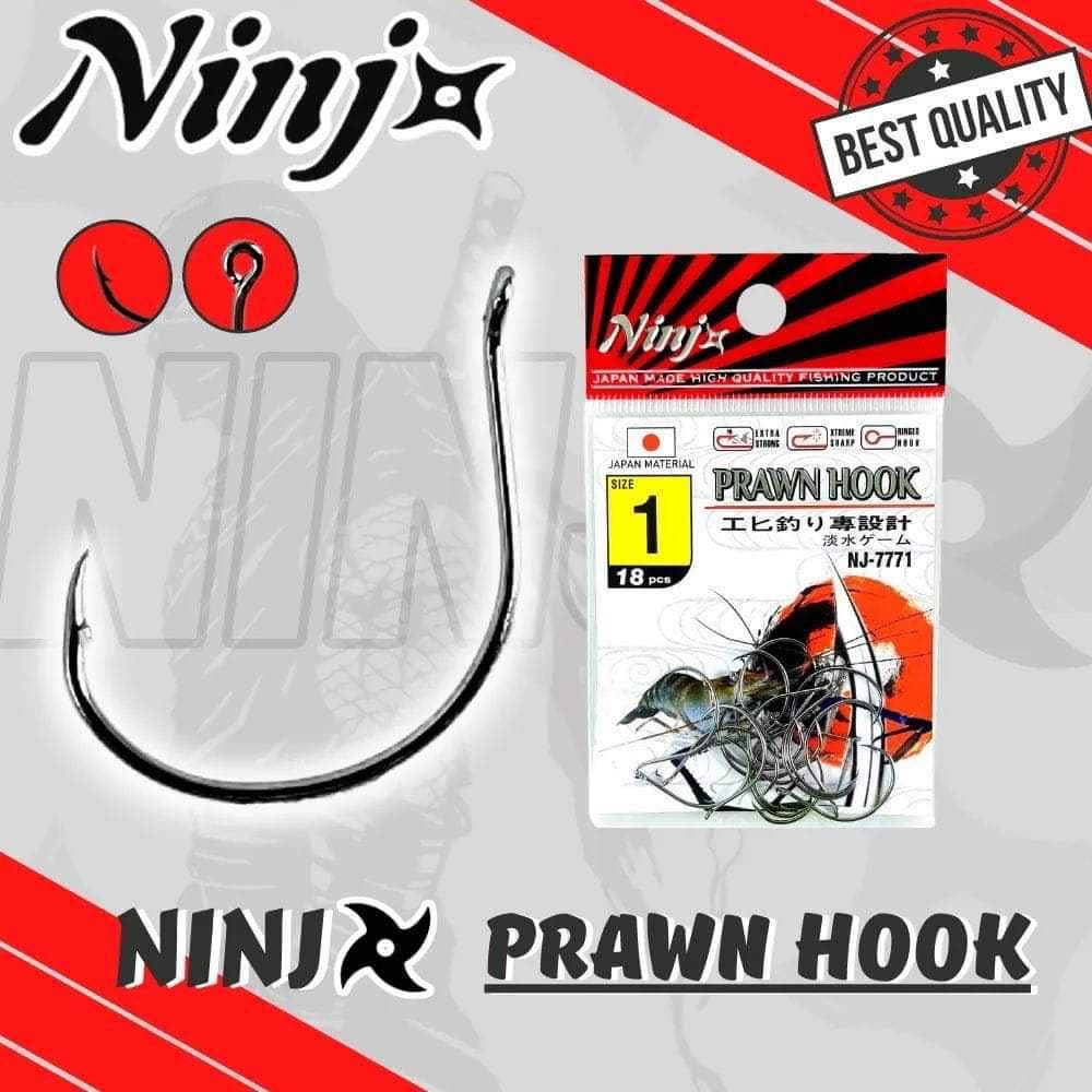 ตะขอเบ็ตตกกุ้งแม่น้ำ NINJ Prawn Hook - NJ7771 รูปที่ 1