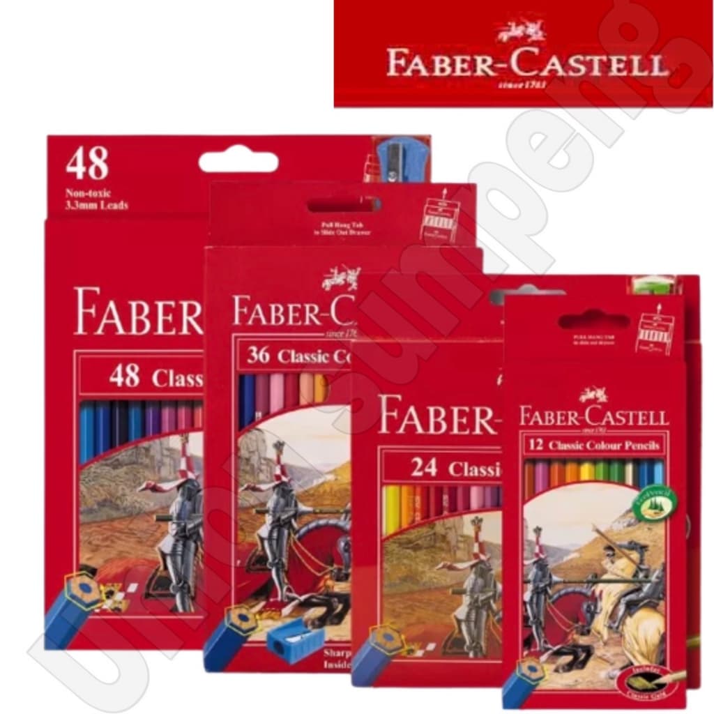 แท้/ชุดเดียวราคาส่ง Faber-Castel สีไม้ ดินสอสี เฟเบอร์คาสเทล ขนาด 12สี/24สี/36สี/48สี ระบายสี ดินสอ รูปที่ 1