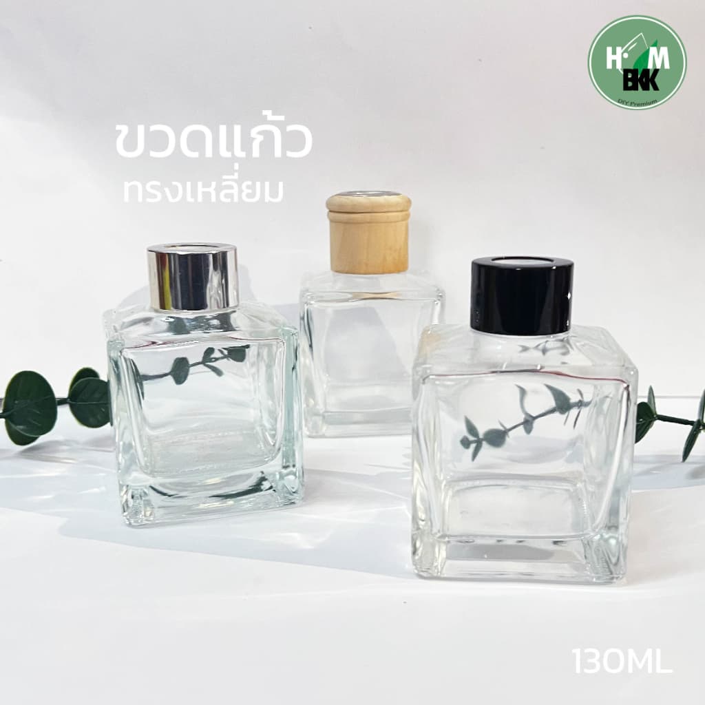 ขวดใส่น้ำหอม น้ำหอมในห้อง ขวดแก้วทรงเหลี่ยม ขวดแก้วdiffuser ขนาด130ml ก้านไม้หอม ขวดหรู ขวดตกแต่งห้อง ห้องหอม ห้องน้ำหอม รูปที่ 2