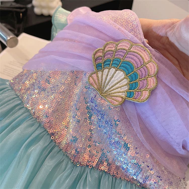 ชุดเดรสเจ้าหญิง นางเงือกน้อย มีซับใน ใส่ไม่คันค่ะ แฟชั่นฤดูร้อน ใส่เที่ยวออกงาน ปังมาก รูปที่ 7