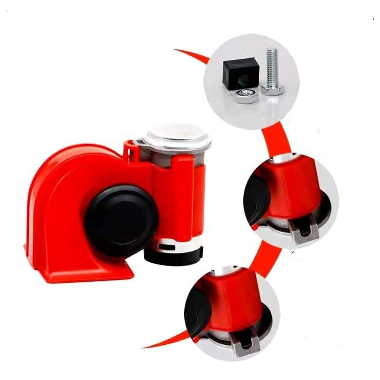 แตรลมไฟฟ้า HORN 1156D แตรลมแดง รถยนต์/รถจักรยานยนต์ นานาชาติ 12V/24V เลือกได้ รูปที่ 8
