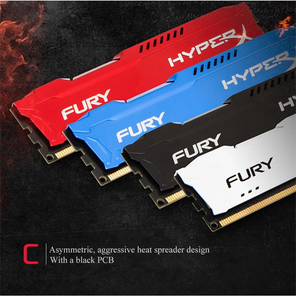Kingston Hyperx Fury DDR3 4GB 8GB 1333MHz 1666MHZ 1866MHZ 1.5V คอมพิวเตอร์ตั้งโต๊ะ RAM PC รูปที่ 3