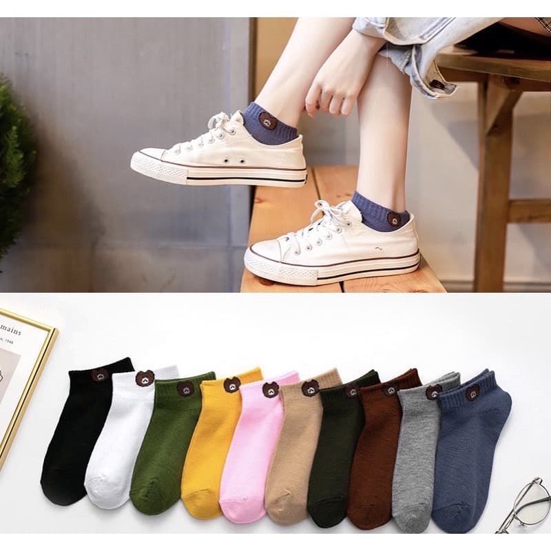 kingmallshop JJ5317 ถุงเท้าข้อสั้นผู้หญิง ลายหมี รูปที่ 2