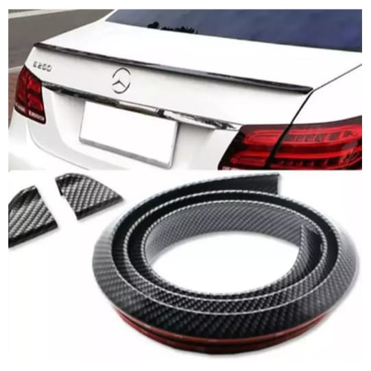 กว้าง 38 mm ตูดเป็ด ตูดเป็ดคาร์บอน ตูดเป็ดเคฟล่า Ducktail spoiler ลิ้นยาง ติดท้ายฝากระโปรง ดำ ซามูไร samurai รูปที่ 1