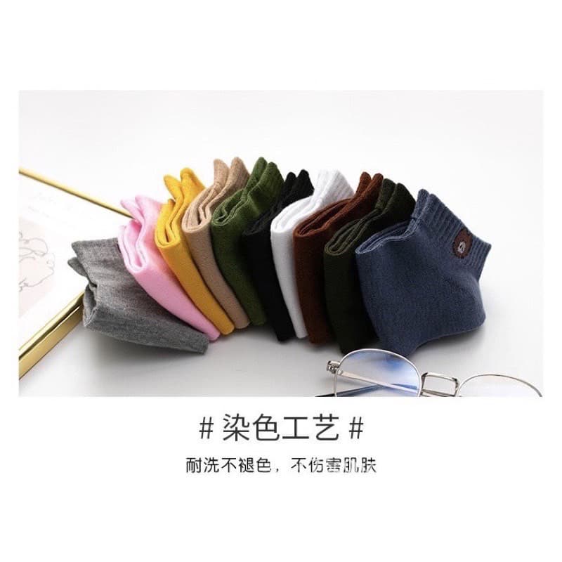 kingmallshop JJ5317 ถุงเท้าข้อสั้นผู้หญิง ลายหมี รูปที่ 5
