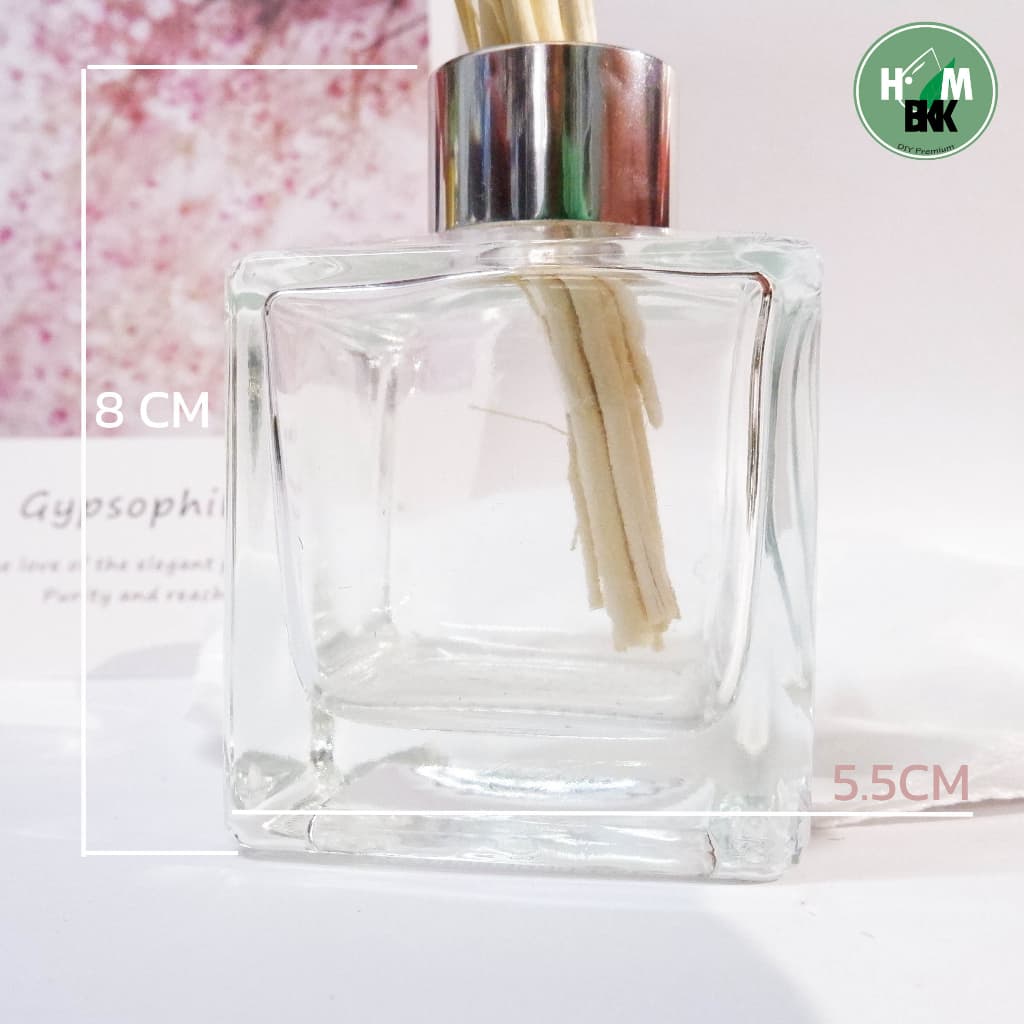 ขวดใส่น้ำหอม น้ำหอมในห้อง ขวดแก้วทรงเหลี่ยม ขวดแก้วdiffuser ขนาด130ml ก้านไม้หอม ขวดหรู ขวดตกแต่งห้อง ห้องหอม ห้องน้ำหอม รูปที่ 8