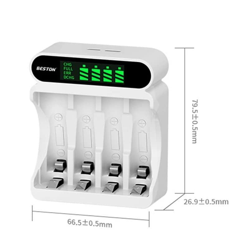 Beston Battery Charger เครื่องชาร์จถ่าน AA AAA 4 ก้อน หน้าจอLCD ดู%ได้ ที่มีคุณภาพสูง รูปที่ 2