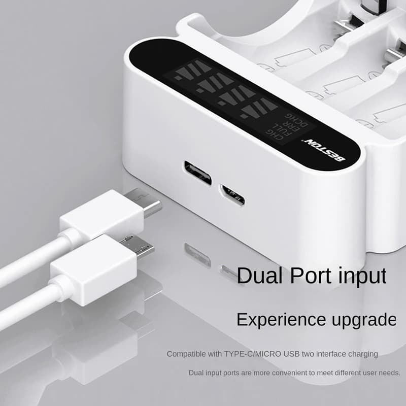 Beston Battery Charger เครื่องชาร์จถ่าน AA AAA 4 ก้อน หน้าจอLCD ดู%ได้ ที่มีคุณภาพสูง รูปที่ 5