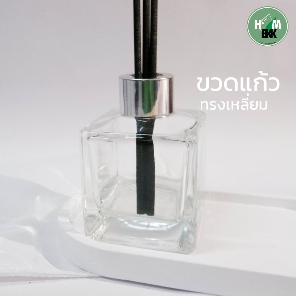 ขวดใส่น้ำหอม น้ำหอมในห้อง ขวดแก้วทรงเหลี่ยม ขวดแก้วdiffuser ขนาด130ml ก้านไม้หอม ขวดหรู ขวดตกแต่งห้อง ห้องหอม ห้องน้ำหอม รูปที่ 5