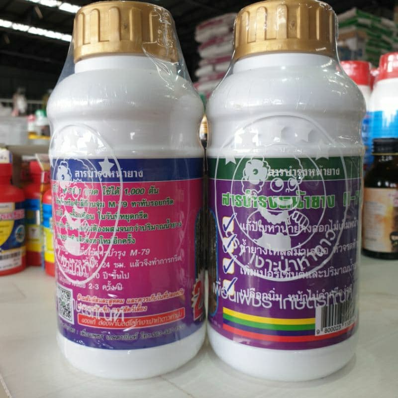 M-79 25%,50% สารบำรุงหน้ายางชนิดเข้มข้น ขนาด 500ซีซี. หน้ายางนิ่ม ยางไหลเต็มหน้า เปิดท่อน้ำยาง รักษาหน้ายาง รูปที่ 3