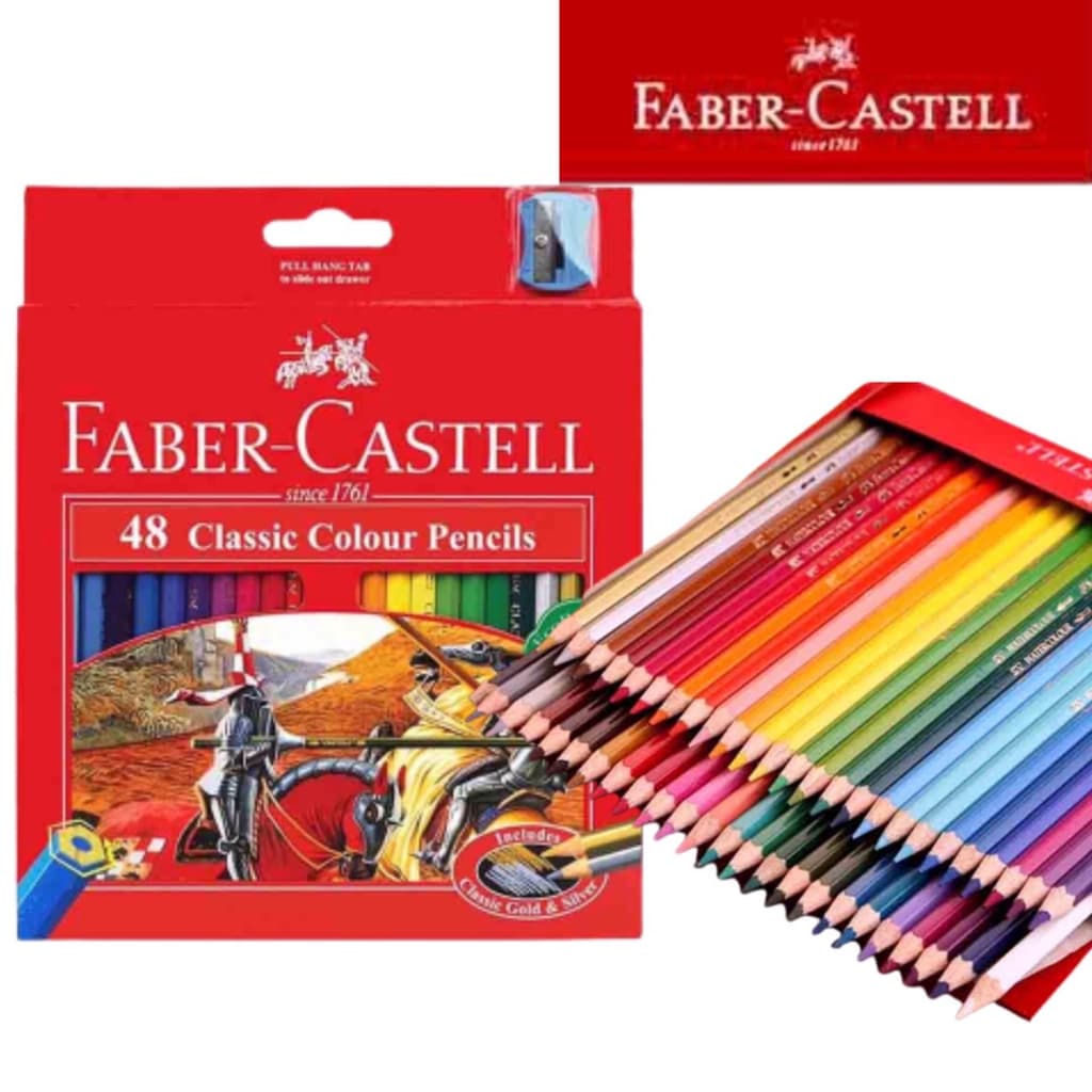 แท้/ชุดเดียวราคาส่ง Faber-Castel สีไม้ ดินสอสี เฟเบอร์คาสเทล ขนาด 12สี/24สี/36สี/48สี ระบายสี ดินสอ รูปที่ 5