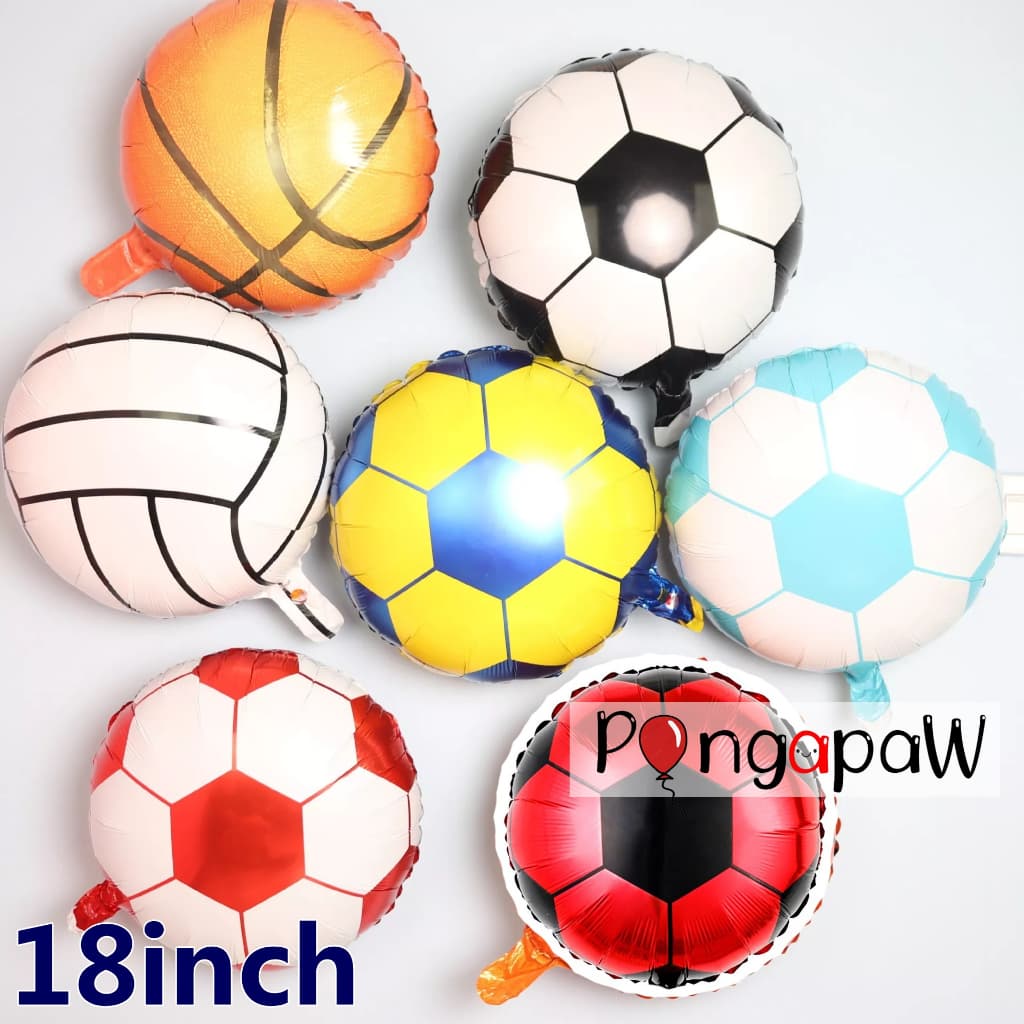 ลูกโป่งฟุตบอล 18 นิ้ว football balloon ลูกโป่งบาสเกตบอล ฟุตบอลโลก ลูกโป่งลายฟุตบอล ลูกโป่งธีมกีฬา รูปที่ 5