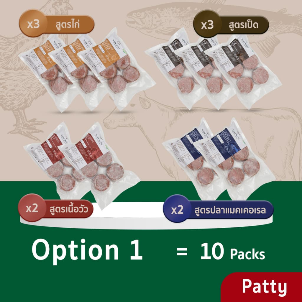 บาร์ฟสุนัข- BARF สูตร Nutrient Mix Patty x 10 ขิ้น รูปที่ 3