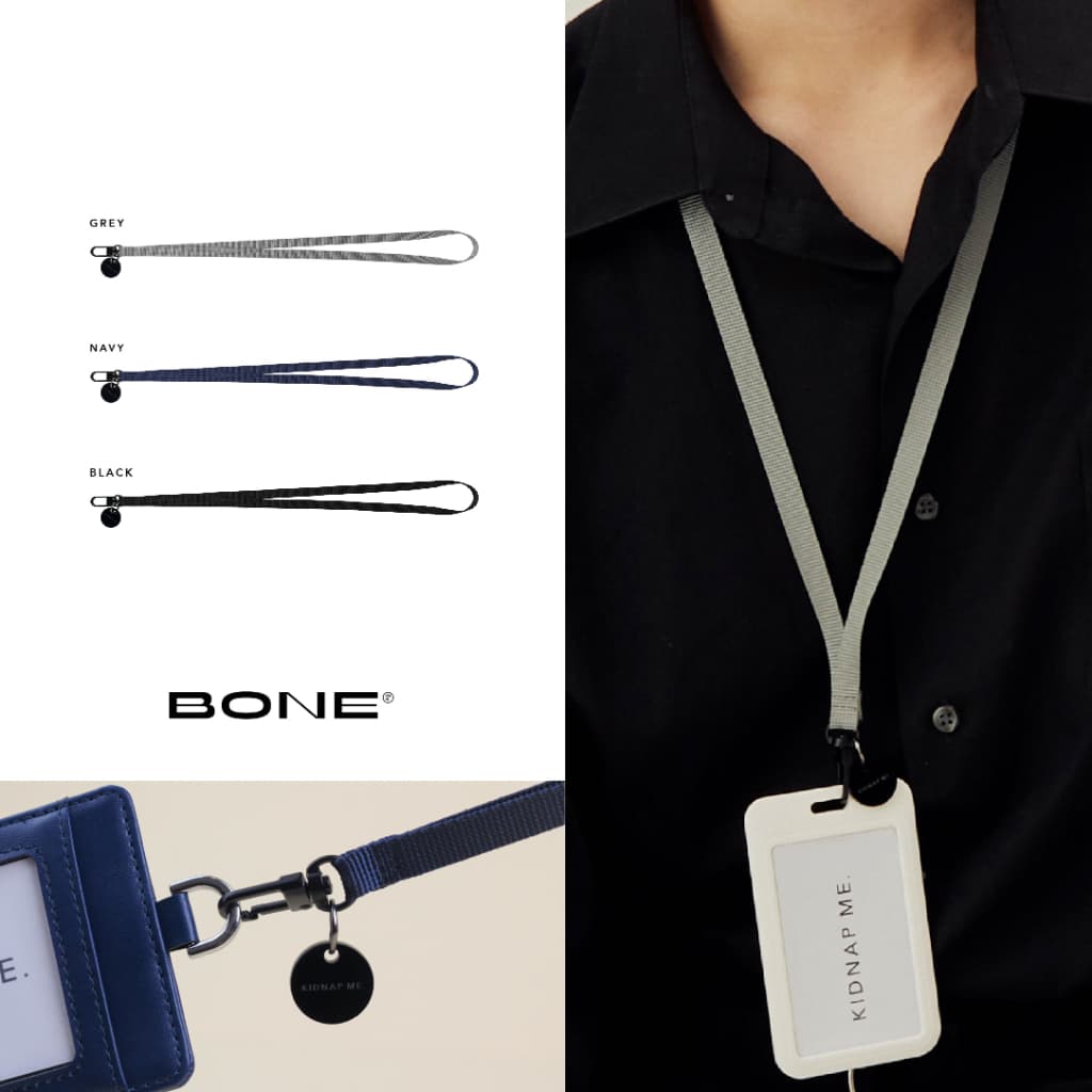 สายคล้องคอ ห้อยบัตรพนักงาน สายคล้องบัตร แบบน้ำหนักเบา สบาย BONE LANYARD KIDNAP ME. รูปที่ 1