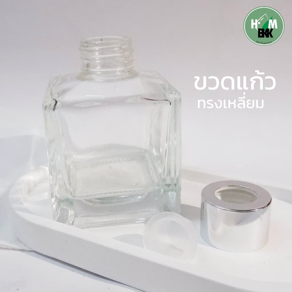 ขวดใส่น้ำหอม น้ำหอมในห้อง ขวดแก้วทรงเหลี่ยม ขวดแก้วdiffuser ขนาด130ml ก้านไม้หอม ขวดหรู ขวดตกแต่งห้อง ห้องหอม ห้องน้ำหอม รูปที่ 7