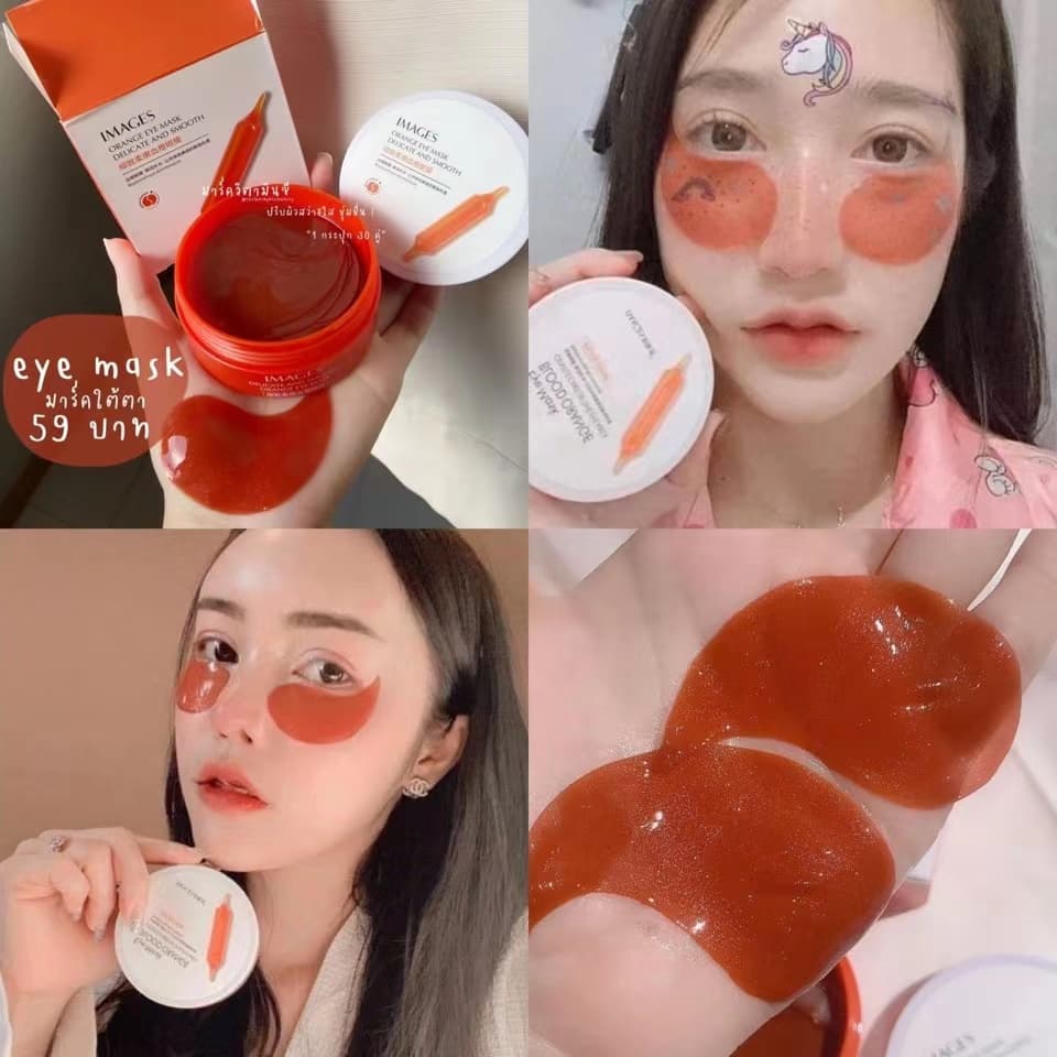 มาร์คใต้ตา IMAGES EYE MASK BLOOD ORANGE มาส์กตา ลดริ้วรอย ให้ความชุ่มชื้น รูปที่ 4