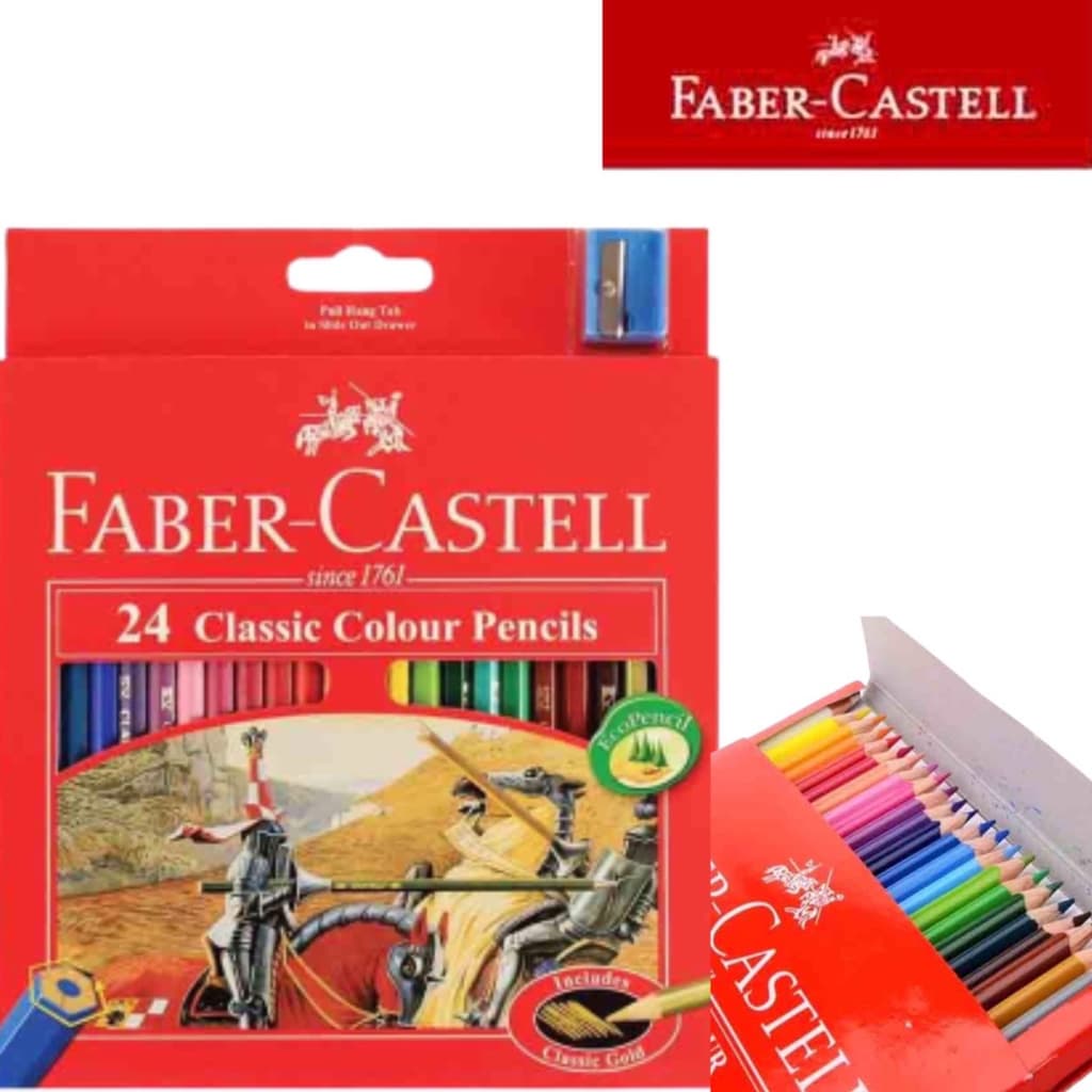 แท้/ชุดเดียวราคาส่ง Faber-Castel สีไม้ ดินสอสี เฟเบอร์คาสเทล ขนาด 12สี/24สี/36สี/48สี ระบายสี ดินสอ รูปที่ 3