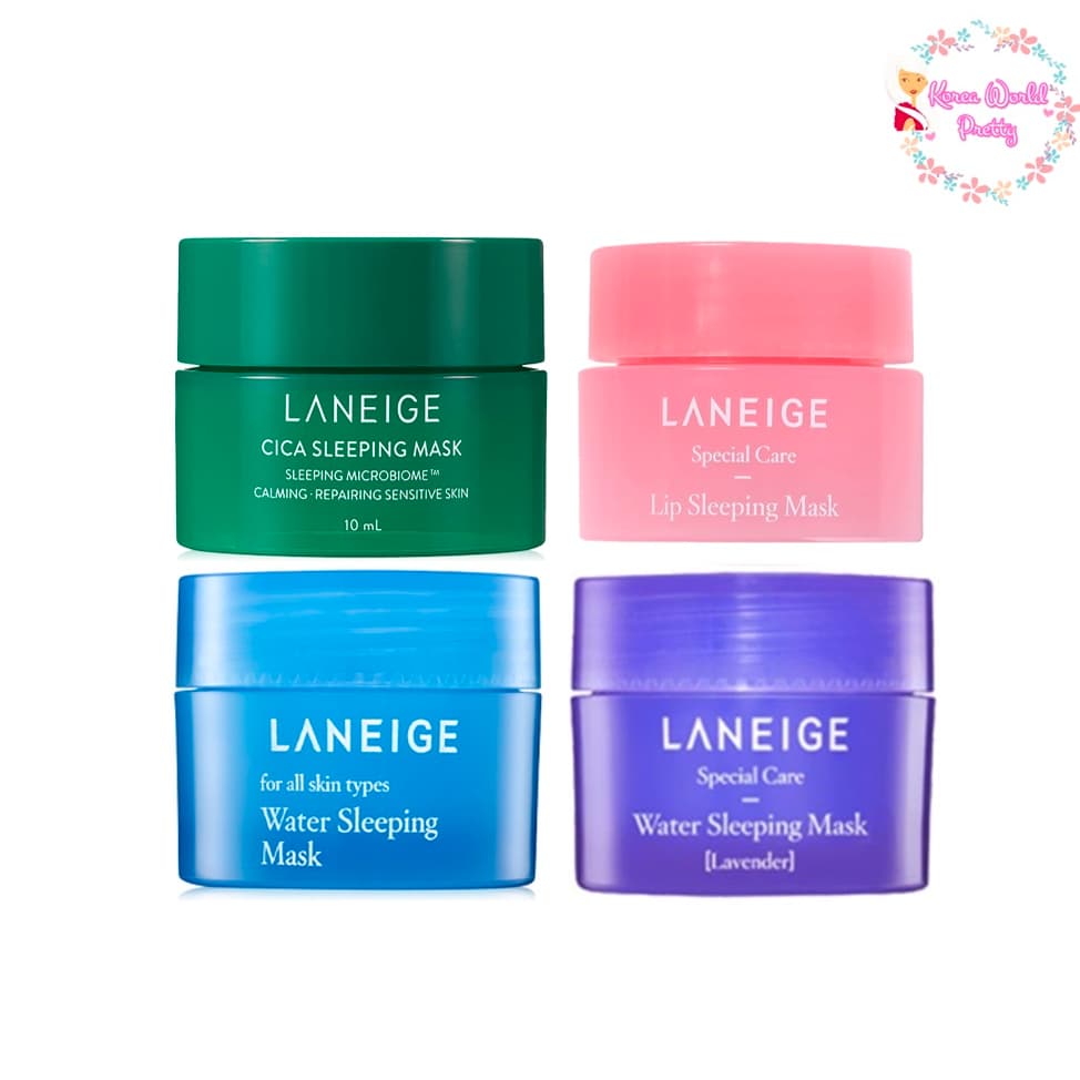 Laneige Water sleeping mask 15ml /Blue Hyaluronic MoistureCream 10ml/ Lip Sleeping Mask3g /Bouncy Firm Sleeping Mask10ml รูปที่ 2