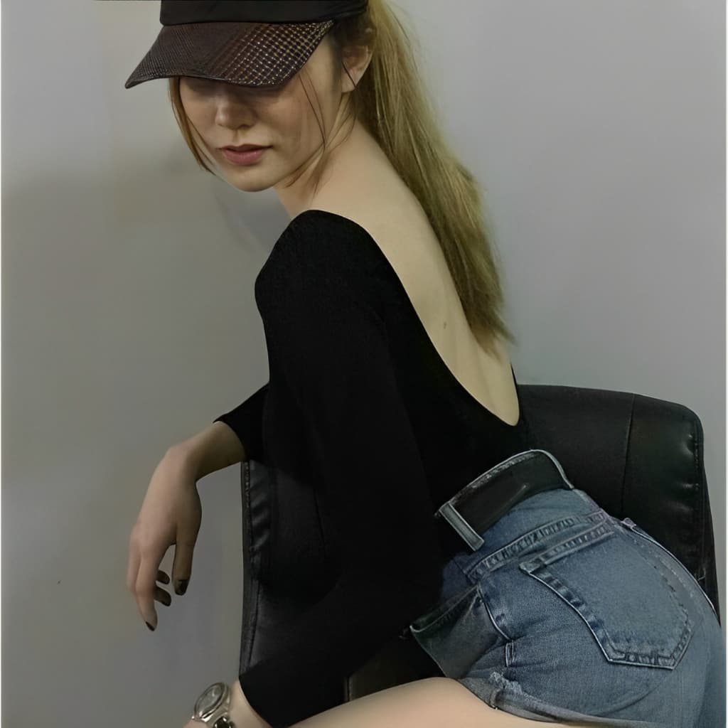 SpinnyHouse บอดี้สูท เว้าหลังแขนยาว ‼เป้าแกะได้ กระดุมแป็ก‼ เสื้อสายฝอ BodySuit ในตำนาน. บอดี้สูทแขนยาว 999 M102A รูปที่ 6