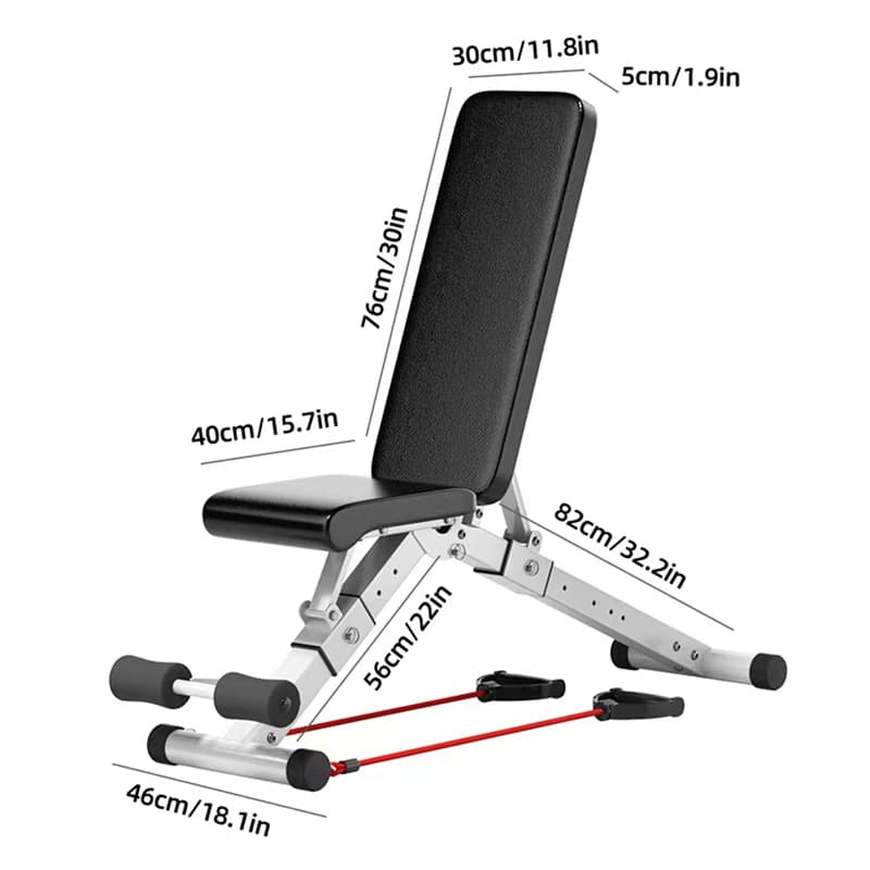 ม้านั่งออกำกาย ม้านั่งดัมเบล FITNESS SIT UP BENCH ม้ายกดัมเบล อุปกรณ์ออกกำลังกาย Adjustable Weight Bench น้ำหนัก 200kg รูปที่ 9