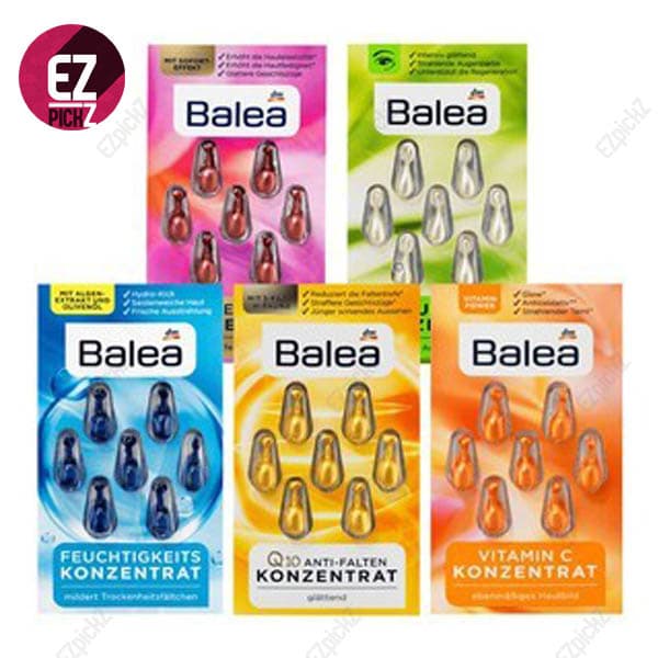 Balea Serum เซรั่มบำรุงผิวหน้าชนิดเข้มข้น ยอดนิยม จากเยอรมัน Q10, Aqua, Augen, Vitamin C, Retinol EXP.12/2024 รูปที่ 1