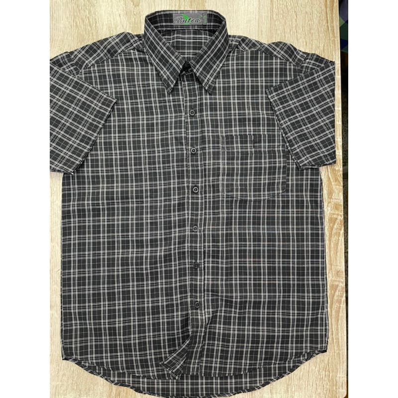 แขนสั้น ถูกที่สุด เสื้อตัดอ้อย สีดำ S M L XL รูปที่ 9