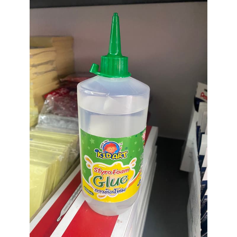 กาวติดโฟม NEW ไฮ คิดอาร์ท กาวติดโฟม 100 / 500ml./1000ml./ขวด Hi / Kid Art Styro Foam Glue. US.Station รูปที่ 3
