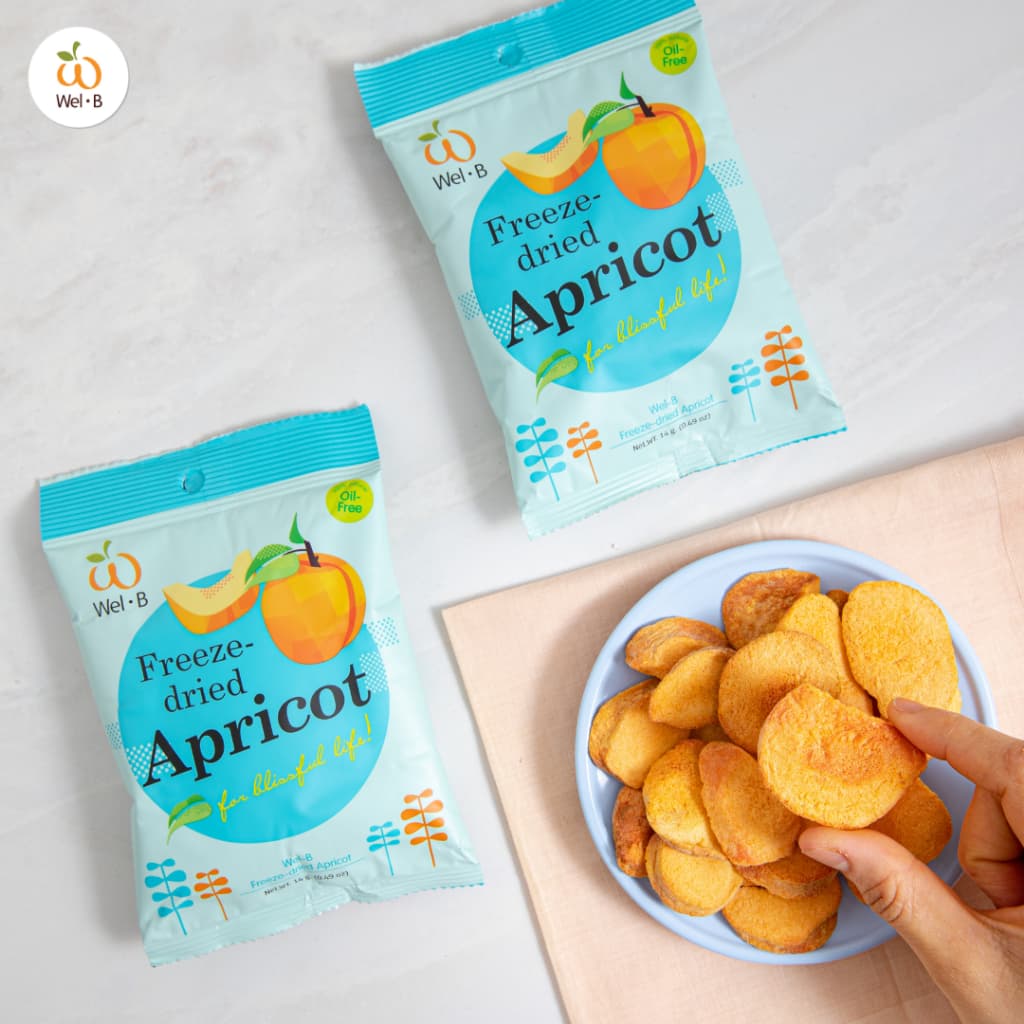 Wel-B Freeze-dried Apricot 14g. - ขนมเพื่อสุขภาพ ผลไม้กรอบ ฟรีซดราย รูปที่ 6