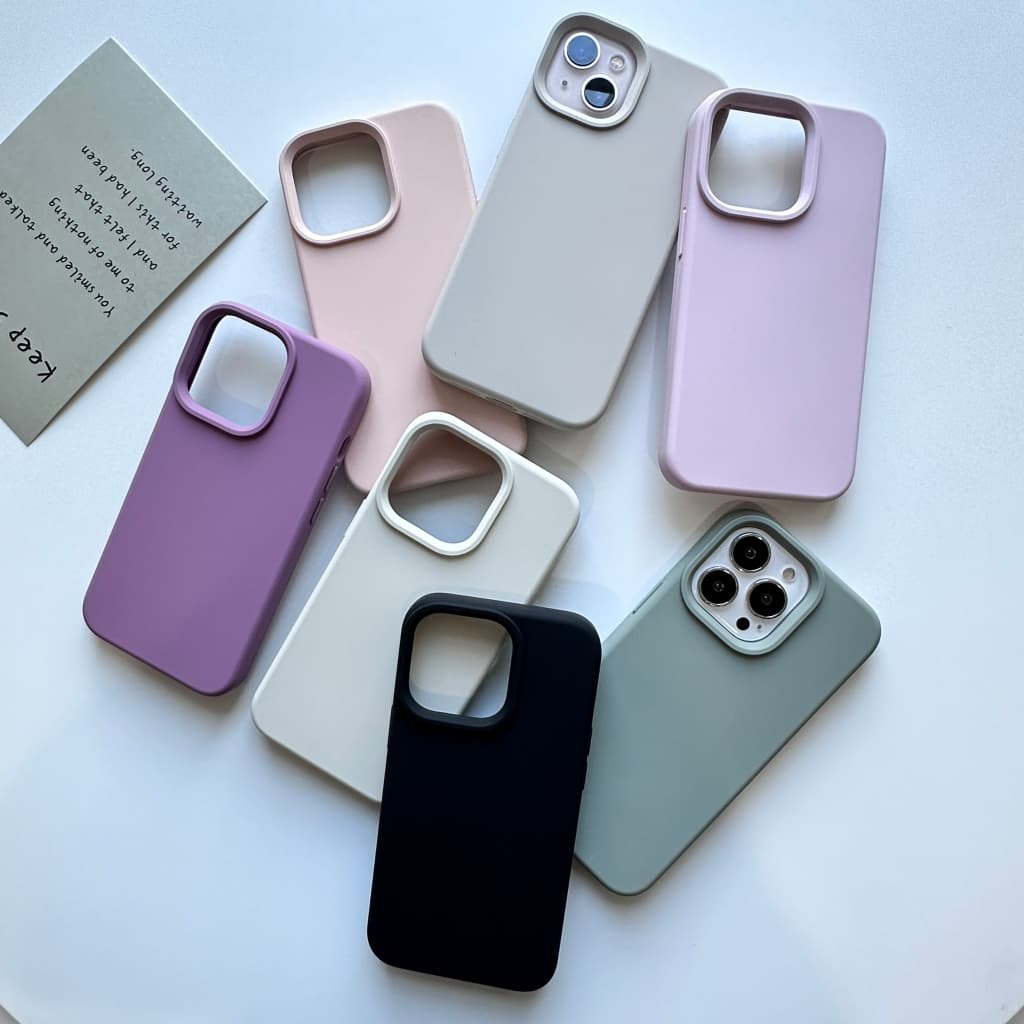 เคส สำหรับ ไอโฟน ซิลิโคน สินค้า จากไทย สำหรับ Iphone 14 13 12 11 Pro max เคสสีพื้น พรีเมี่ยม TPU-R1830 รูปที่ 2