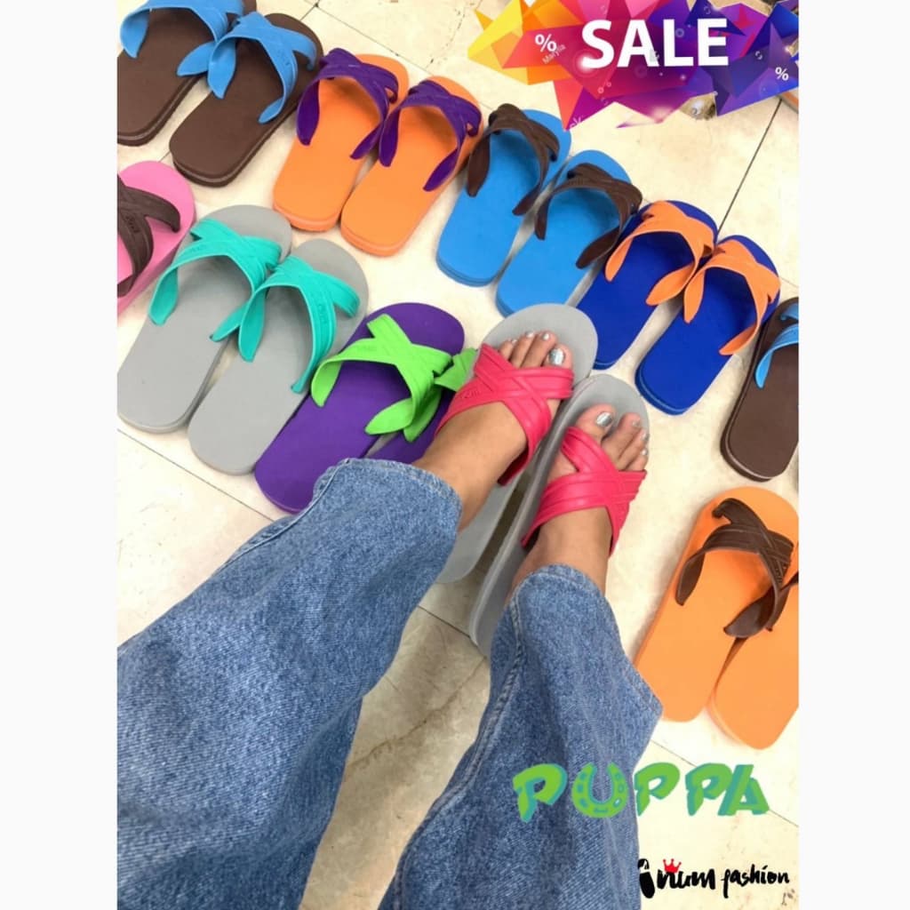 Puppa ปั๊ปป้า ปุ๊บป้า รองเท้าแตะ สีพิเศษ แท้ แตะฟองน้ำ สีทูโทนพิเศษ ครบสี 40 สี รูปที่ 3