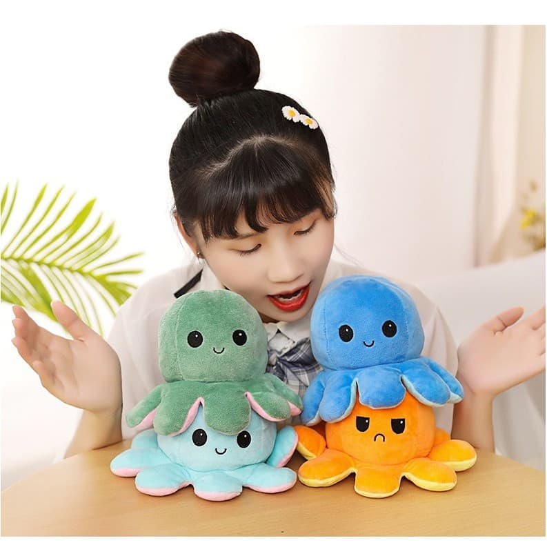 ส่งจากไทย !! 32 สี ตุ๊กตาปลาหมึก 20cm ตุ๊กตาปลาหมึกเปลี่ยนหน้า กลับด้านสลับสี พลิกเปลี่ยนสีได้ รูปที่ 5