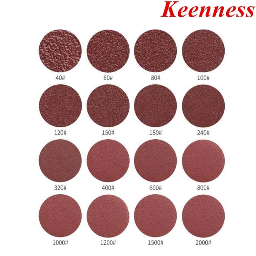 KEENNESS กระดาษทรายกลม กระดาษทรายแปะ กระดาษทรายกลมหลังสักหลาด 4 นิ้ว 5 นิ้ว 7 นิ้วกระดาษทรายกลมหลังขน รูปที่ 2