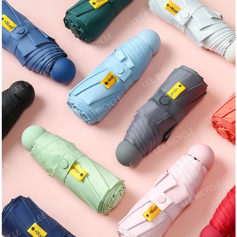 ร่มแคปซูล ร่มพับ ร่มสีมินิมอล กัน UV ไซส์พกพา กันยูวี 100% ขนาดเล็ก ด้ามจับมีความแข็งแรงทนทาน รูปที่ 3