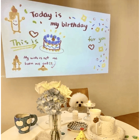 ส่งด่วน/ส่งทันที โปรเจคเตอร์วันเกิด มีภาษาไทย ครบรอบ Birthday projector วันเกิด ไฟถ่ายรูป รูปถ่าย รูปที่ 7